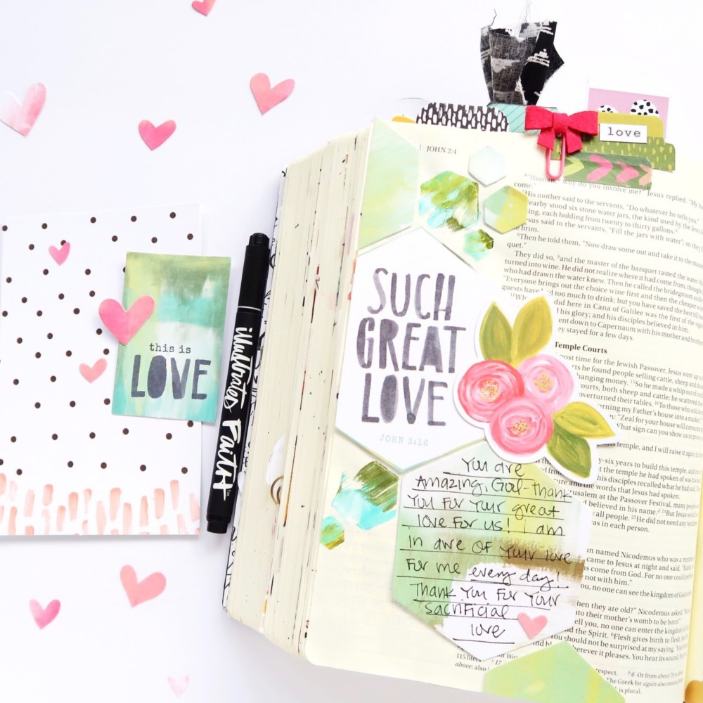 Bible Journaling Process Video by Jillian aka Hello Jillsky | This Is Love Devotional Kit