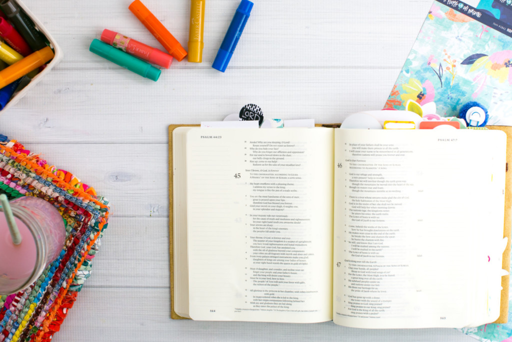 Mixed Media Bible Journaling Tutorial by Amy Bruce | Jesus Take Control | Washi Tape Masking and Gelatos