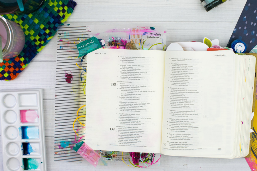 Watercolor Bible Journaling Tutorial by Amy Bruce | Pieces