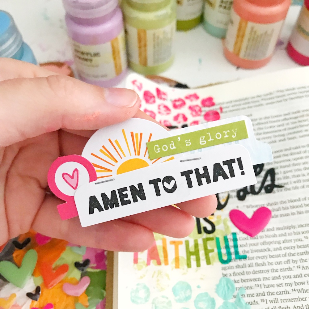 Mixed Media Bible Journaling Tutorial by April Crosier | Bubble Wrapping the Rainbow | Genesis 9
