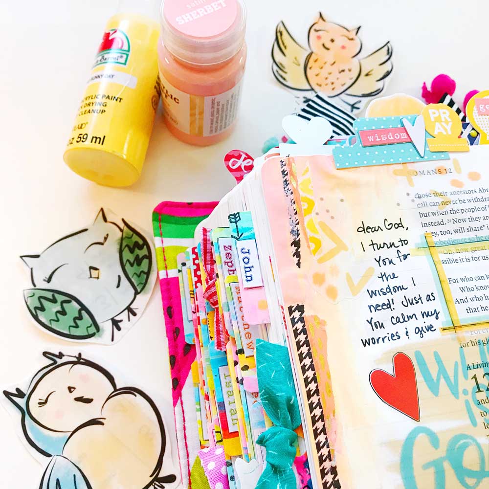 Print and Pray Hybrid Bible Journaling by Cristin Howell | Wise One