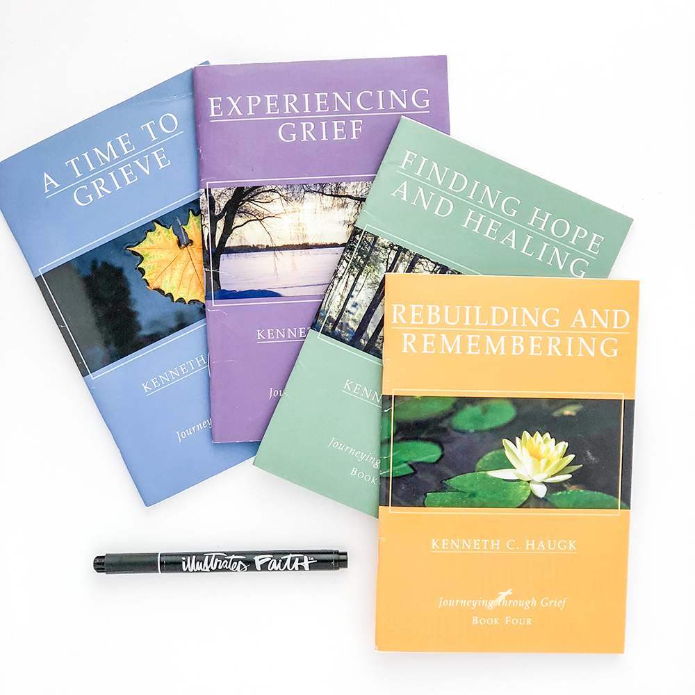Biblical Resources and Helps in the Grief Journey by Heather Greenwood | Bible journaling, music, books, prayer journal, church resources, GriefShare