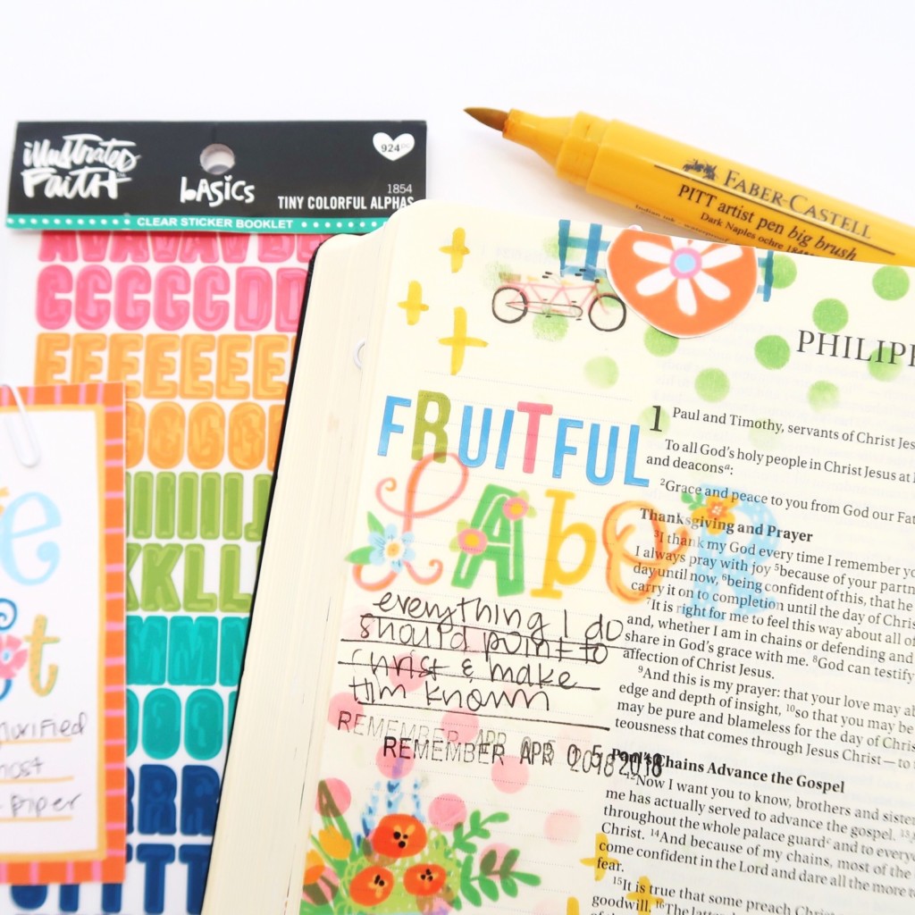 Print and Pray Bible Journaling Process Video by Jillian aka Hello Jillsky using digital printables | Philippians 1:2