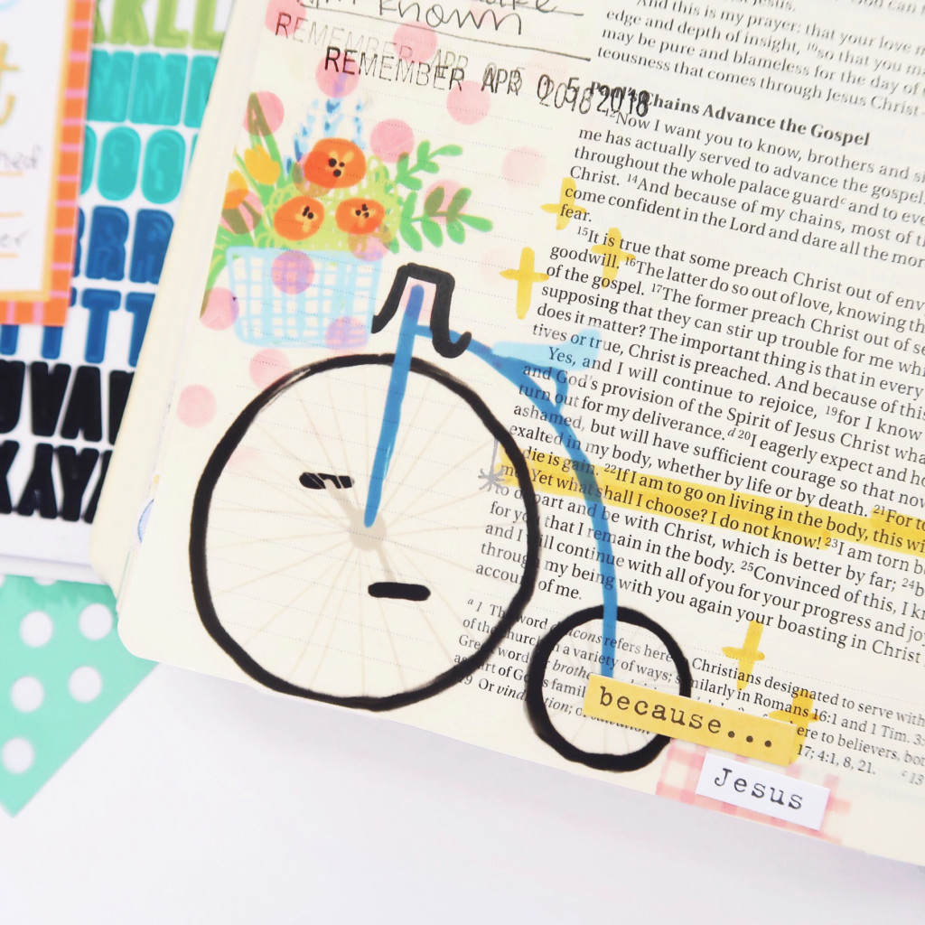 Print and Pray Bible Journaling Process Video by Jillian aka Hello Jillsky using digital printables | Philippians 1:2