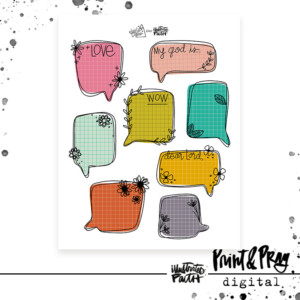 100 Days Speech Bubbles