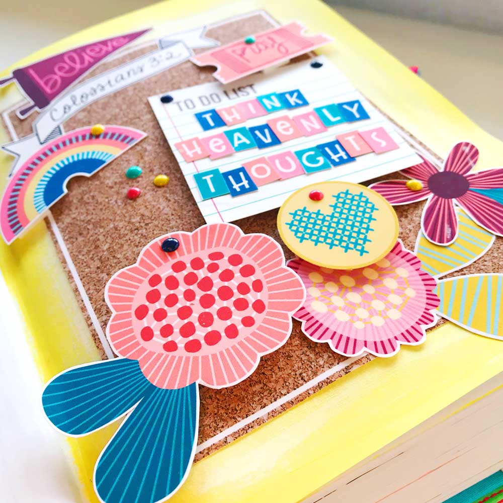 Print and Pray Hybrid Bible Journaling by Cristin Howell using digital printables | Heavenly Thoughts