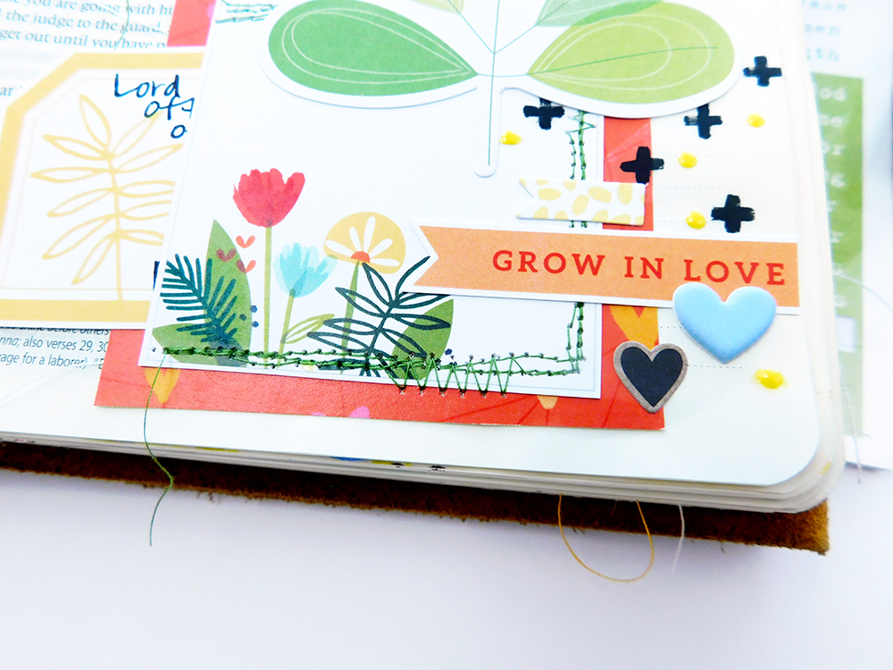 Print & Pray Hybrid Bible Journaling by Elaine Davis using digital printables | Example of Love