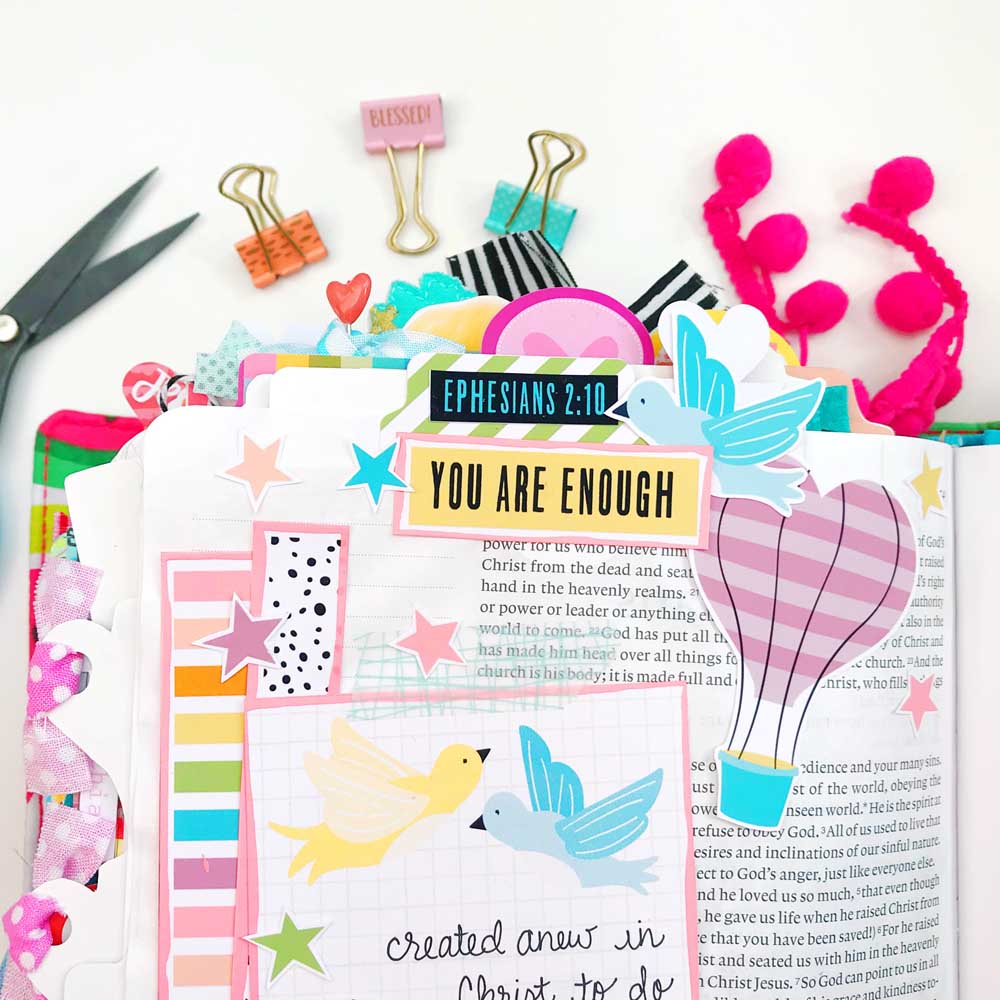 Print and Pray Hybrid Bible Journaling by Cristin Howell using digital printables | Good Things
