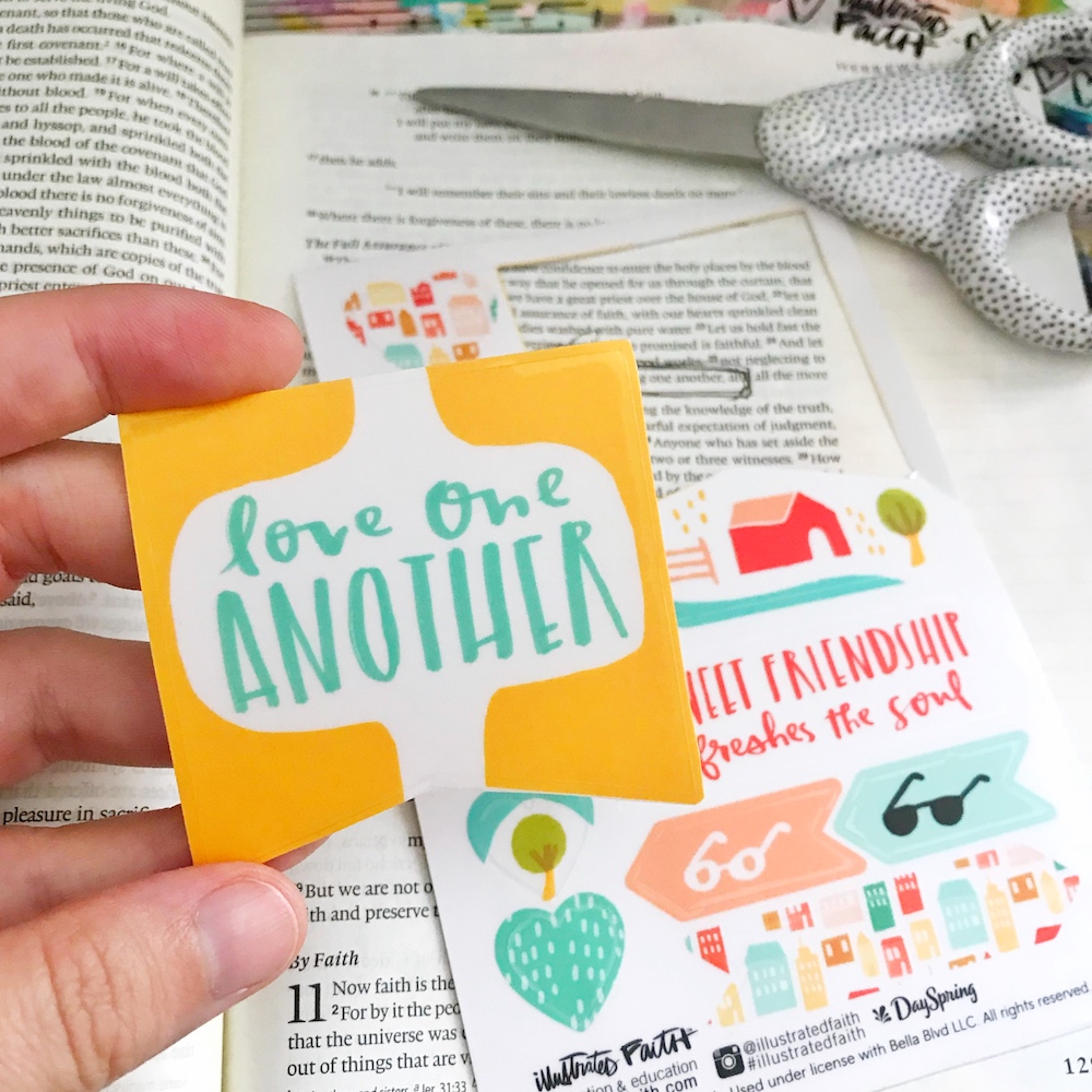 Bible Journaling - Layered Tip-In Technique by April Crosier | Encouraging One Another | Hebrews 10:25