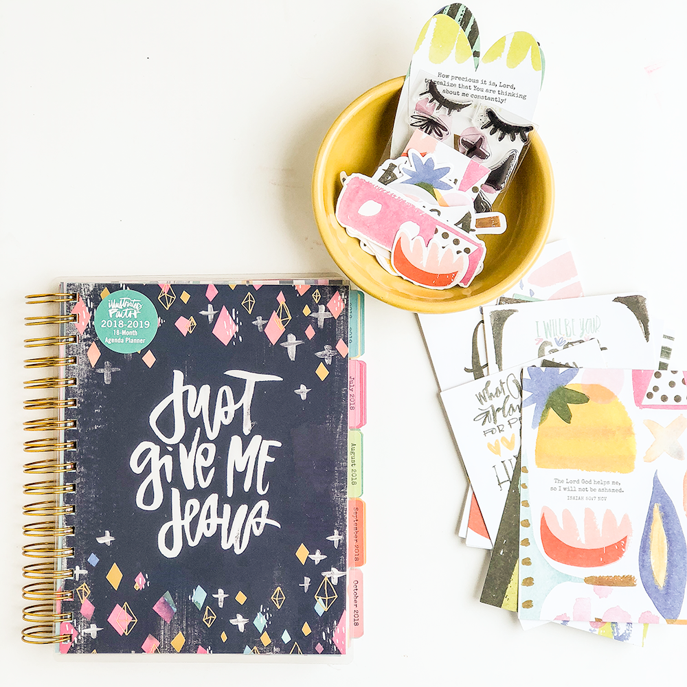 Mixed Media Tutorial by Heather Greenwood - Using a Planner as an Art Journal | Let's Go Through Our Leftover Devotional Kit Supplies