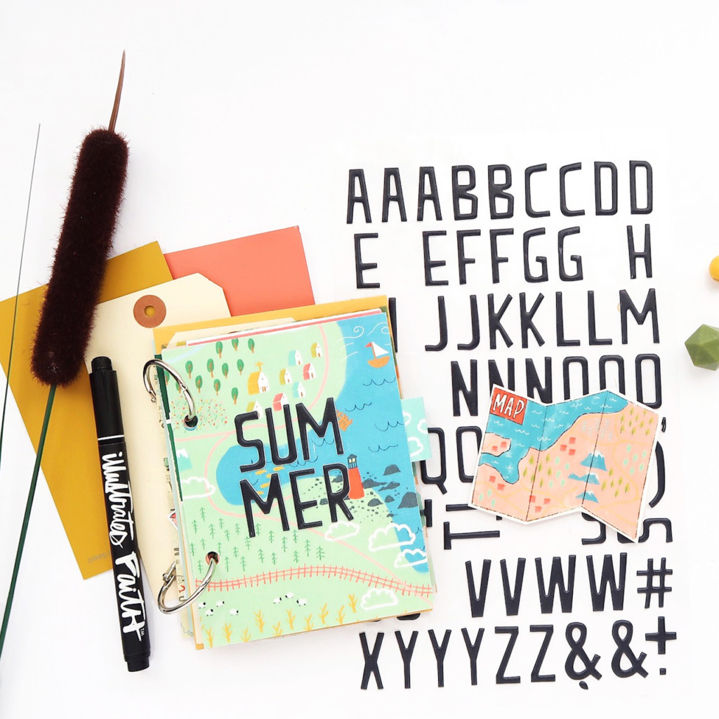 DIY Print and Pray Hybrid Summer Mini Book Video Process by Jillian aka Jillsky | Use Your Map