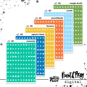 Tile Alpha Set | "4-Letter Word" August 2018 Colors