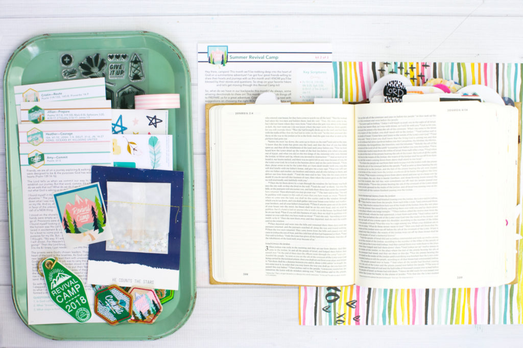 Watercolor Bible Journaling Tutorial by Amy Bruce | Revival Camp - Commit - Watercolor Sprays