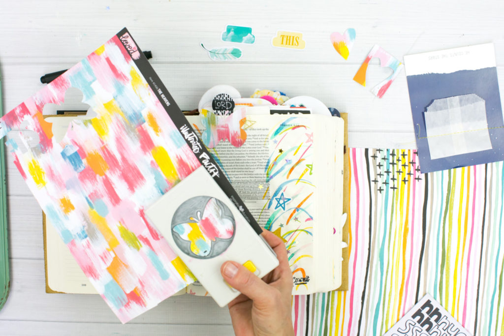 Watercolor Bible Journaling Tutorial by Amy Bruce | Revival Camp - Commit - Watercolor Sprays