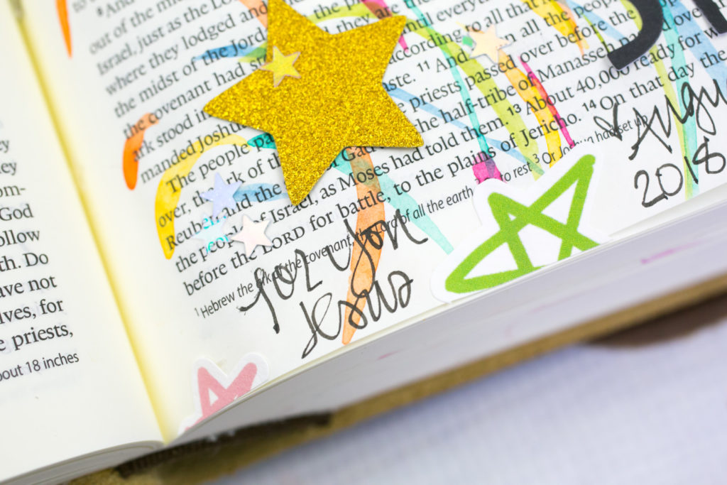 Watercolor Bible Journaling Tutorial by Amy Bruce | Revival Camp - Commit - Watercolor Sprays