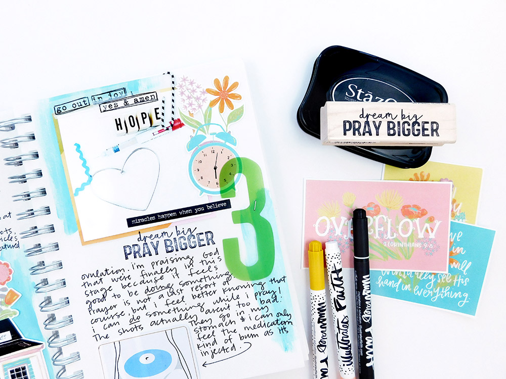 Print & Pray Hybrid Prayer Journal by Elaine Davis | Hope Blooms Here