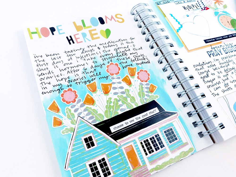 Print & Pray Hybrid Prayer Journal by Elaine Davis | Hope Blooms Here