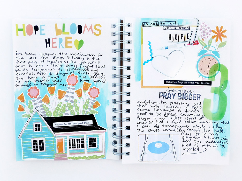 Print & Pray Hybrid Prayer Journal by Elaine Davis | Hope Blooms Here