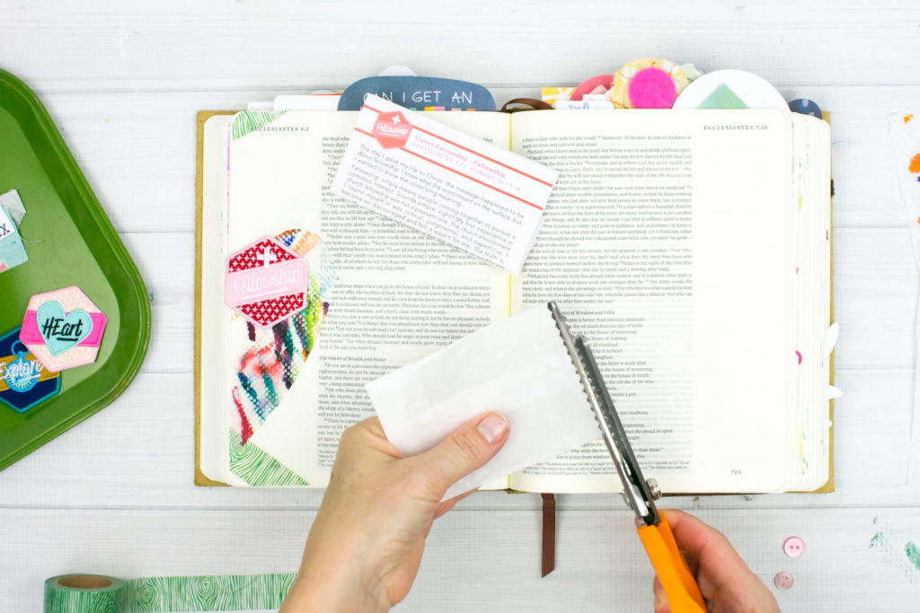 Mixed Media Bible Journaling Tutorial by Amy Bruce | Community and Fellowship | Paper Towel Brush Scraps | Revival Camp