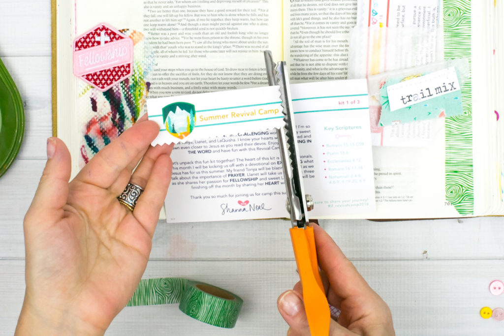 Mixed Media Bible Journaling Tutorial by Amy Bruce | Community and Fellowship | Paper Towel Brush Scraps | Revival Camp