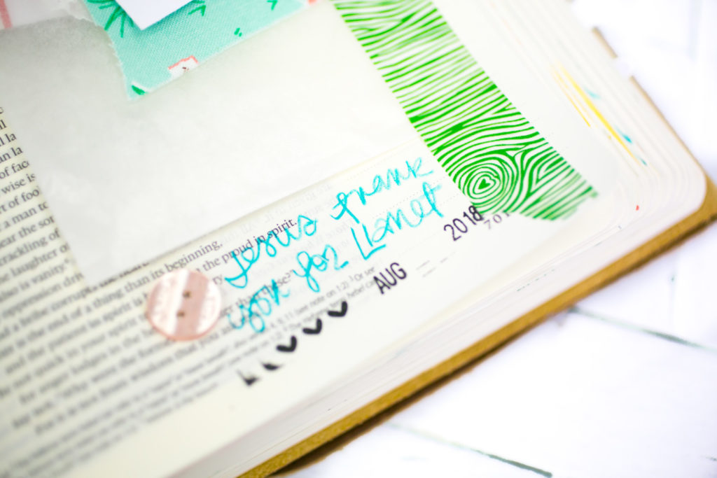 Mixed Media Bible Journaling Tutorial by Amy Bruce | Community and Fellowship | Paper Towel Brush Scraps | Revival Camp