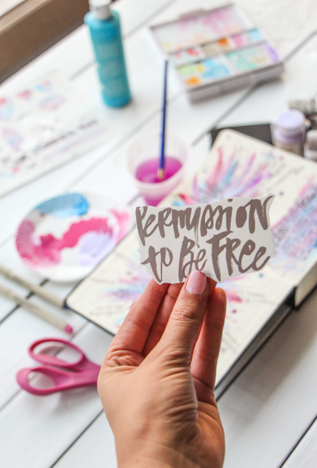 Permission Pages: Journaling Bible Process Video | Here's a glimpse at the NEW Permission Pages Devotional Kit by Lauren Lanker! Designed to support you in creating your own set of permission pages where you can boldly declare the permission you’ve been granted by God to be free–declaring what "This Bible is for" (asking questions and making mistakes) and what "This Bible is not for" (proving my worth or giving in to fear). Be inspired!
