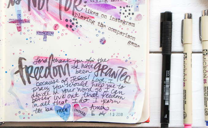 Permission Pages: Journaling Bible Process Video | Here's a glimpse at the NEW Permission Pages Devotional Kit by Lauren Lanker! Designed to support you in creating your own set of permission pages where you can boldly declare the permission you’ve been granted by God to be free–declaring what "This Bible is for" (asking questions and making mistakes) and what "This Bible is not for" (proving my worth or giving in to fear). Be inspired!
