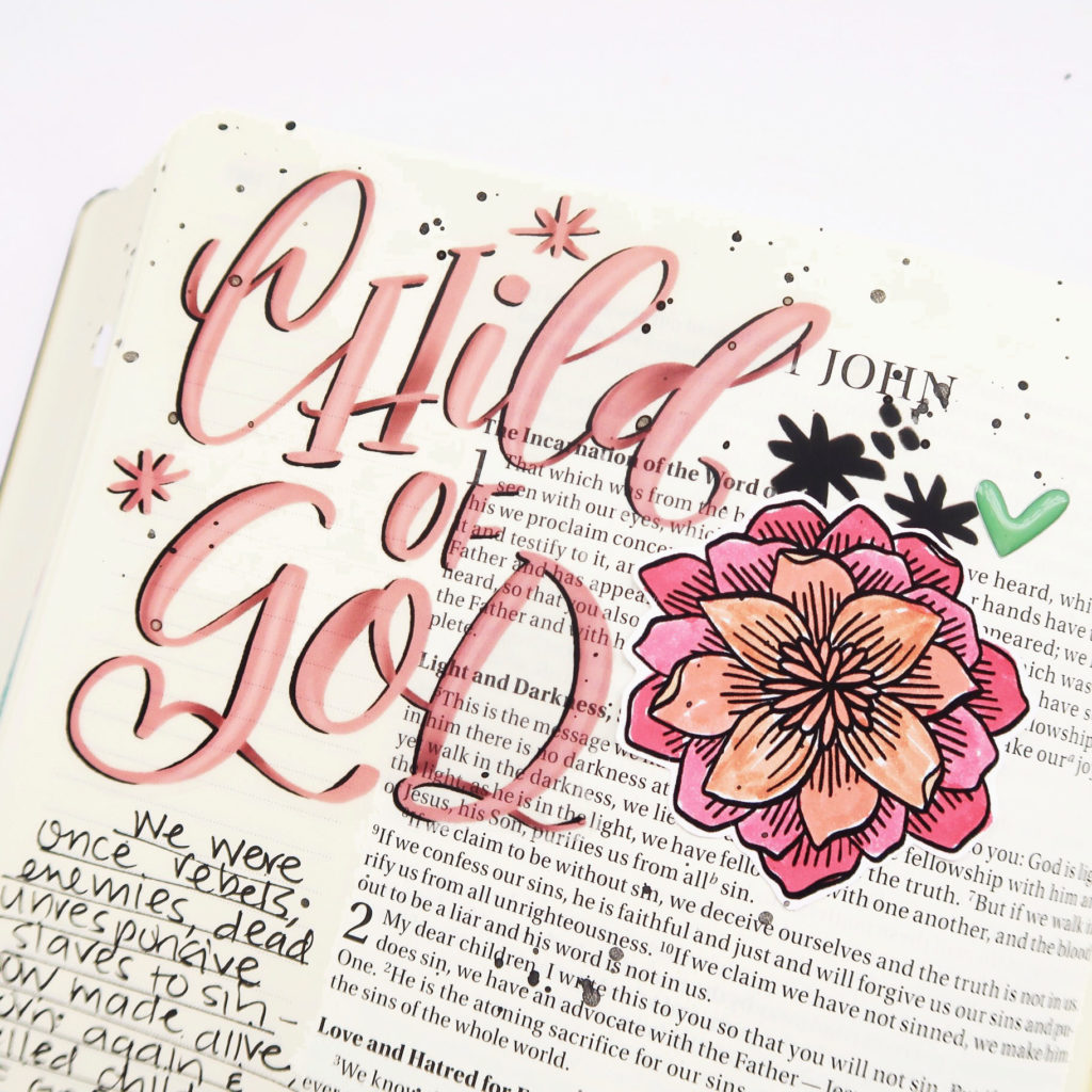 Print and Pray Hybrid Bible Journaling Process Video by Jillian aka Hello Jillsky using digital printables | Girl of God
