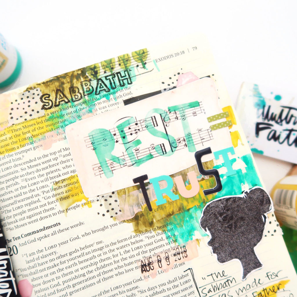 Print and Pray Bible Journaling Process Video by Jillian aka Hello Jillsky | Rhythms of Rest