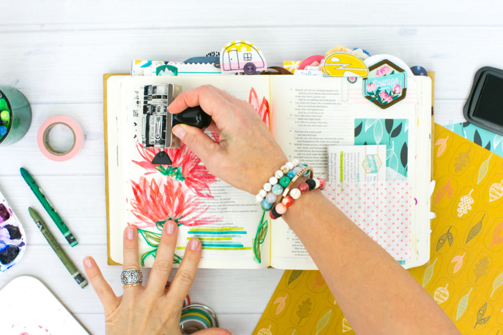 Watercolor Tutorial by Amy Bruce | Revival Camp 2018 Courage - Whimsical Watercolor Lotus Flowers and NeoColor II Stems