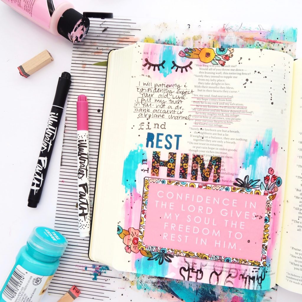 Print and Pray Bible Journaling Process Video by Jillian aka Hello Jillsky | It Is Well