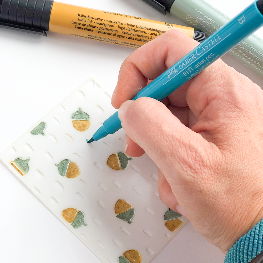 mixed media Bible journaling stenciling techniques by Heather Greenwood | 100 Days of Grace and Gratitude Kit