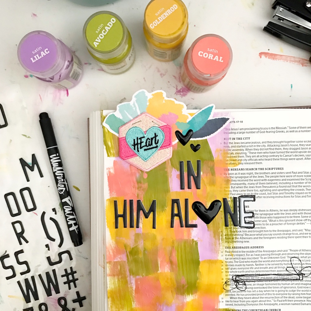 Bible Journaling | Where To Start in a New Bible by April | Acts 17:28