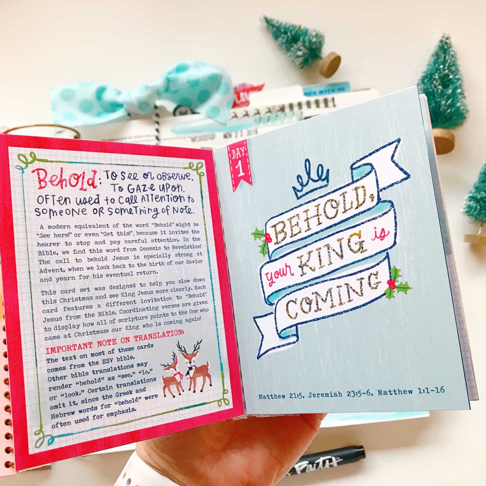 Hybrid Print and Pray Bible Journaling by Cristin Howell | The King is Coming | Matthew 1