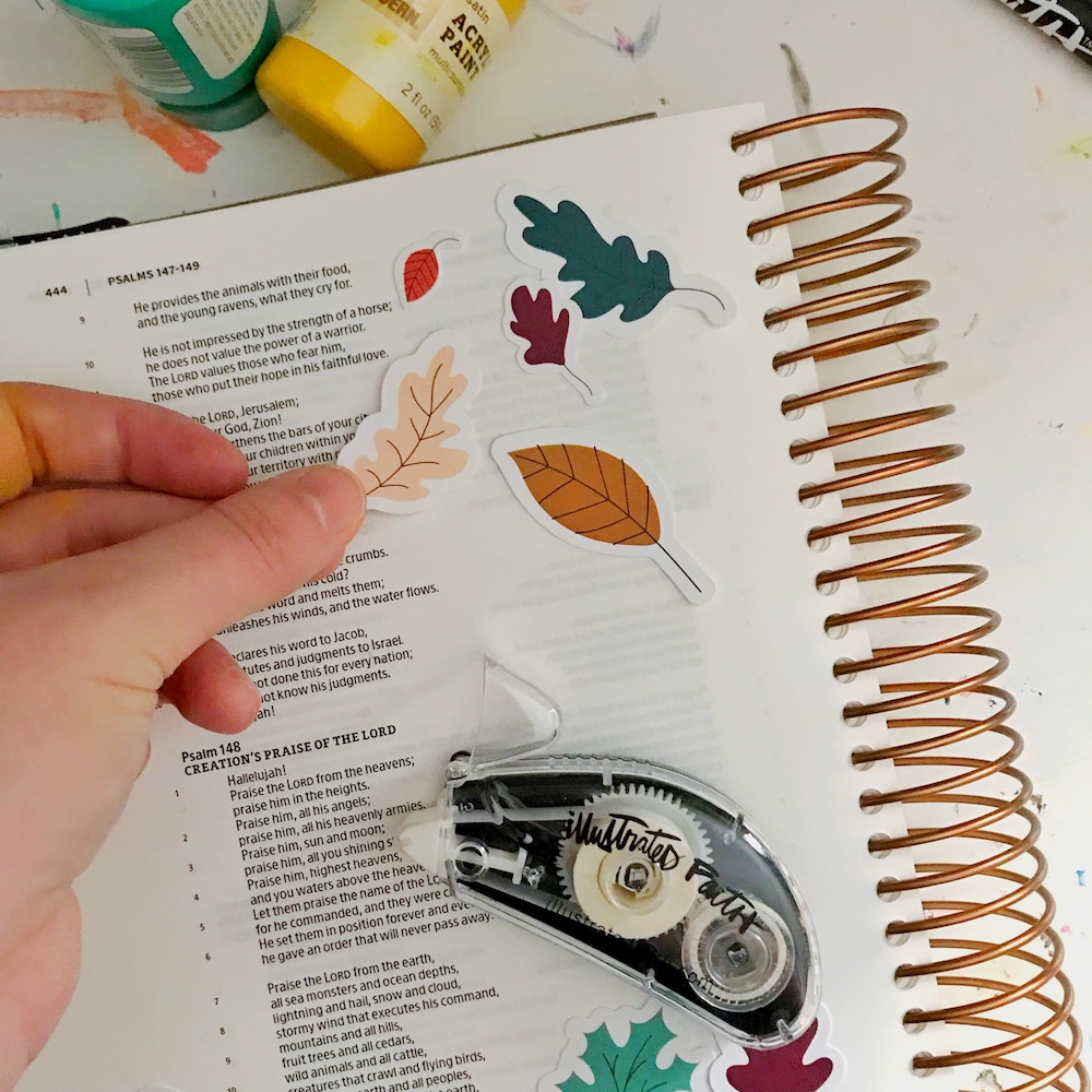 bible journaling 100 days of grace and gratitude with April aka marine parents | CELEBRATION | psalms 148:1