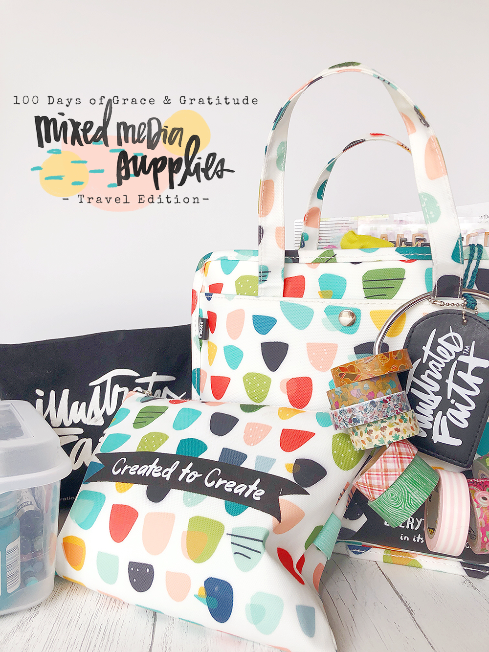 100 Days of Grace and Gratitude - Travel Edition | Mixed Media Bible Journaling and Journaling Supplies