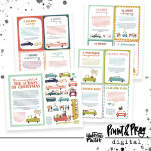 12 Days of Christmas Card Set