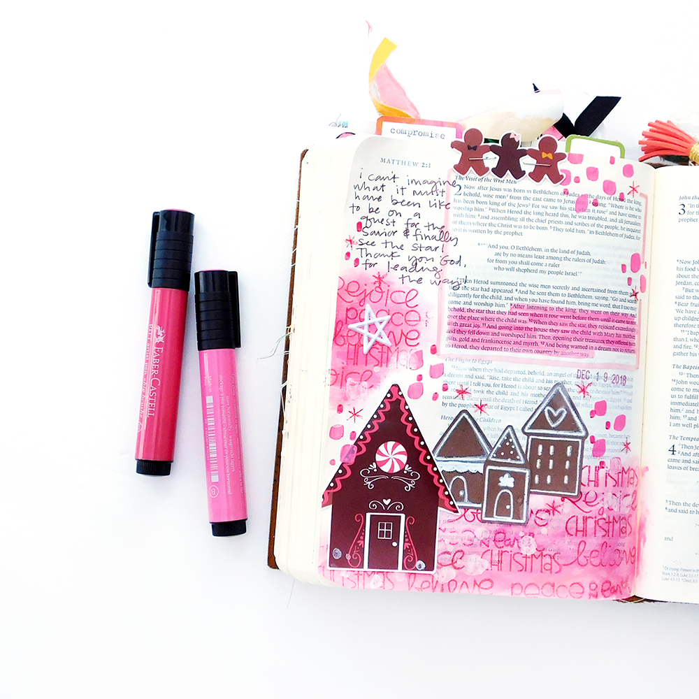 Print & Pray Hybrid Bible Journaling by Elaine Davis using digital printables | Using Symbolism!