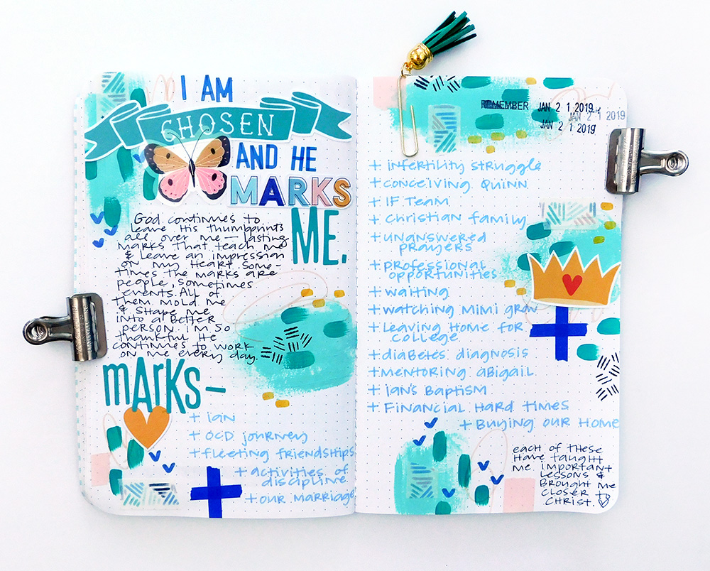 Print & Pray + The Mark Maker Kit | Traveler's Notebook | by Elaine Davis using digital printables