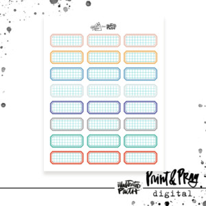 January 2019 Colors Grid Rainbow Labels