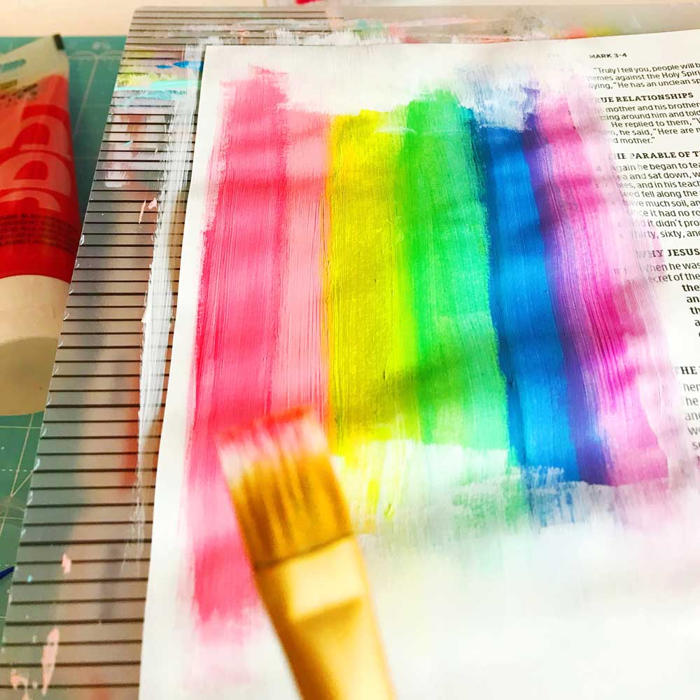 Mixed Media Print and Pray Bible Journaling by Cristin Howell | He's Doing a New Thing | Mark 4:26-29