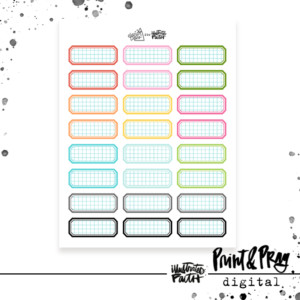 February 2019 Colors Grid Rainbow Labels