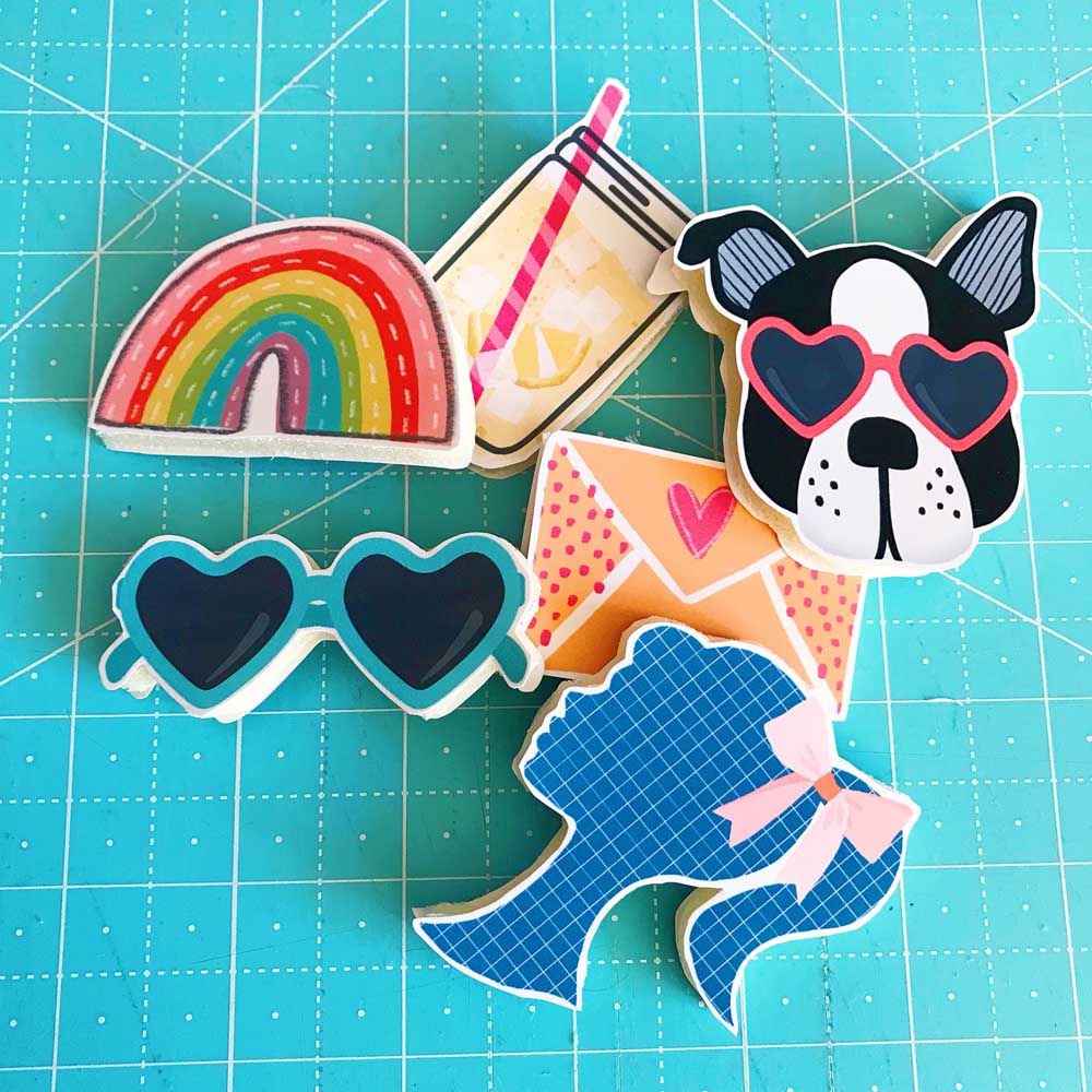 Print and Pray DIY Puffy Embellishments by Cristin Howell using digital printables