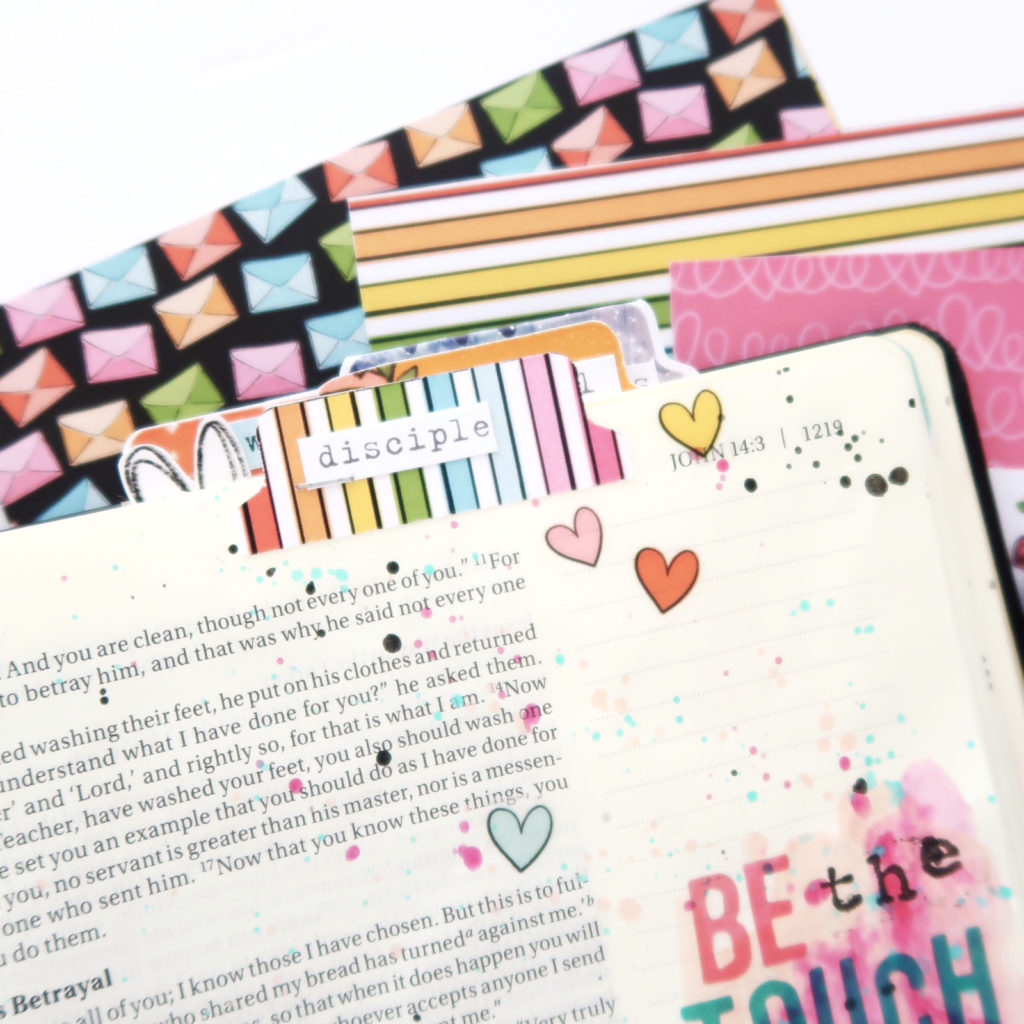 Send Love | Print & Pray Hybrid Bible Journaling Process Video by Jillian aka Hello Jillsky using digital printables | John 13:34-35