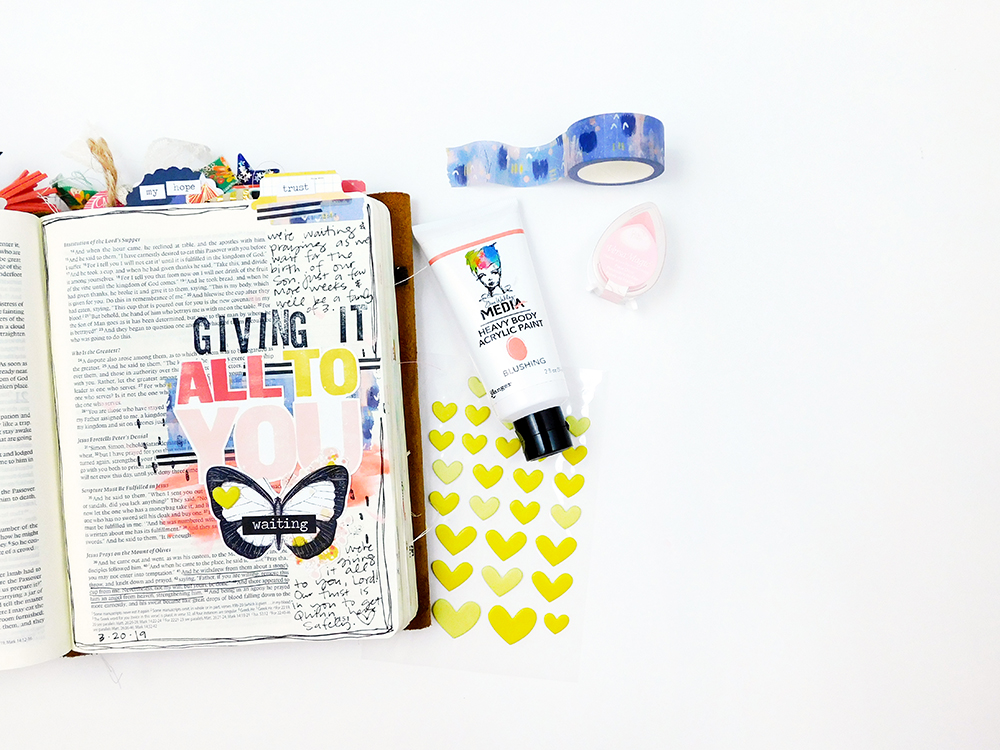 Print & Pray Hybrid Bible Journaling by Elaine Davis // All To You