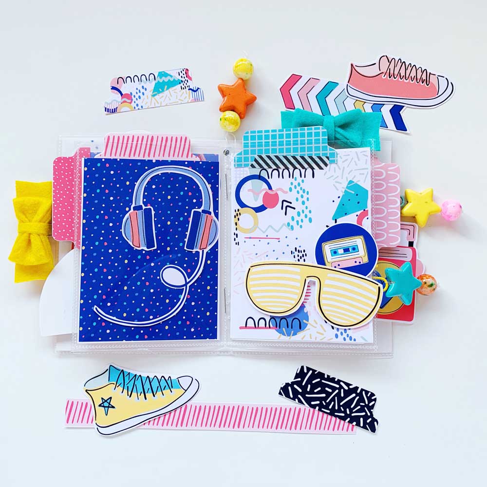 Hybrid Mini Book Tutorial with Print and Pray Shop Supplies by Cristin Howell using digital printables | All The Feels - Mixed Feelings