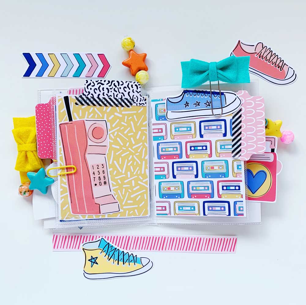 Hybrid Mini Book Tutorial with Print and Pray Shop Supplies by Cristin Howell using digital printables | All The Feels - Mixed Feelings