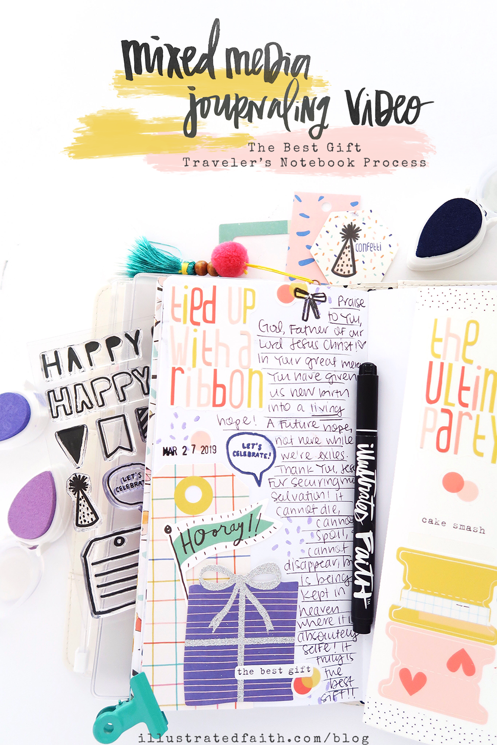 The Best Gift | Confetti Traveler's Notebook Process Video by Jillian aka Hello Jillsky | 1 Peter 1:3-5