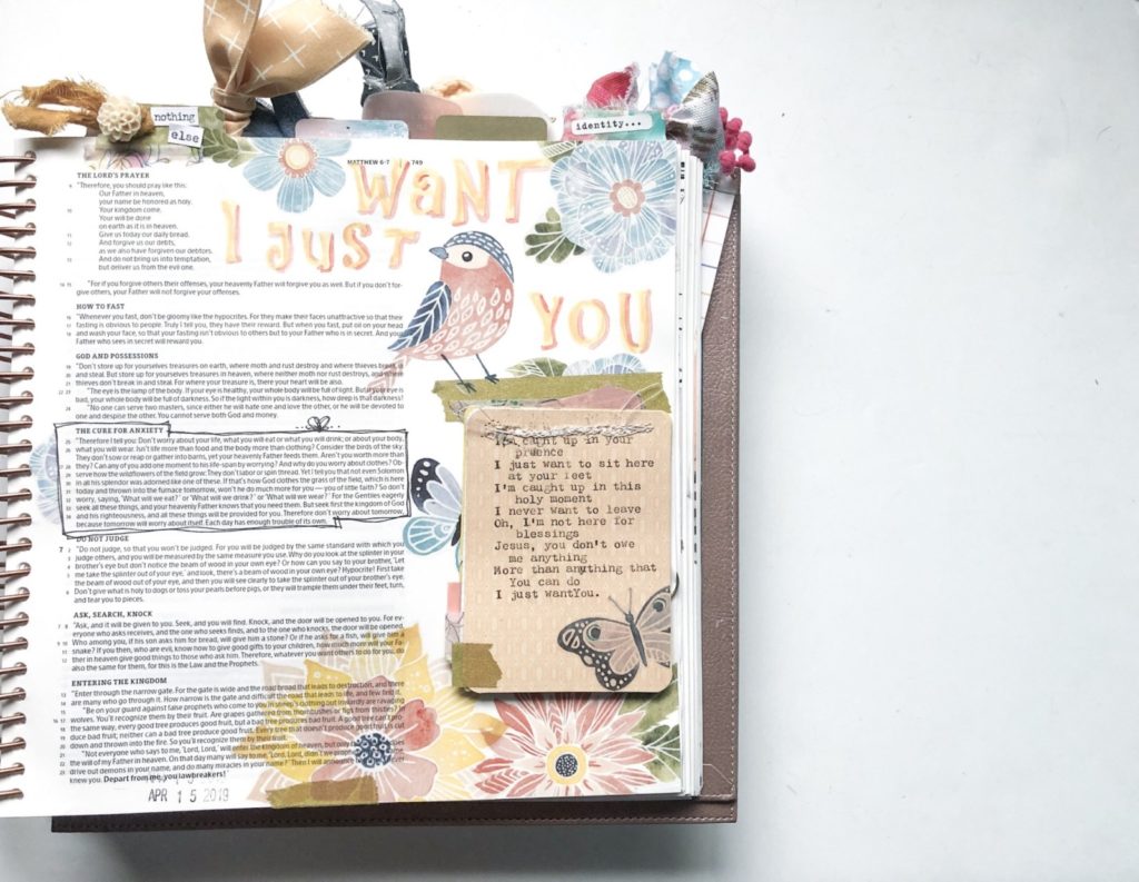 Print and Pray Hybrid Bible Journaling by Becca Jensen using digital printables | Forgiven and Free | Matthew 6