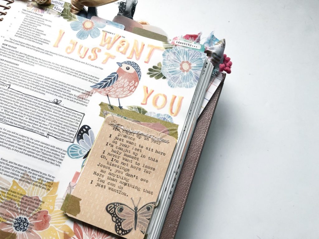 Print and Pray Hybrid Bible Journaling by Becca Jensen using digital printables | Forgiven and Free | Matthew 6